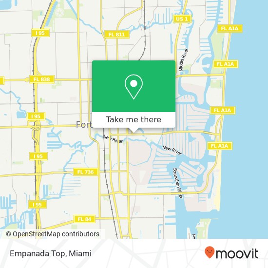 Mapa de Empanada Top, 813 E Las Olas Blvd Fort Lauderdale, FL 33301