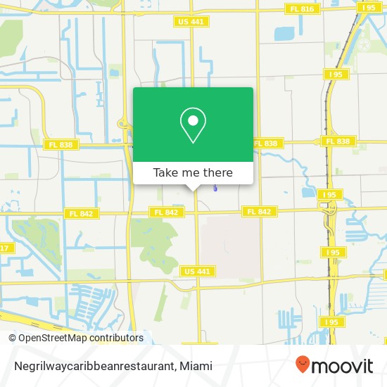 Mapa de Negrilwaycaribbeanrestaurant, 377 N State Road 7 Plantation, FL 33317