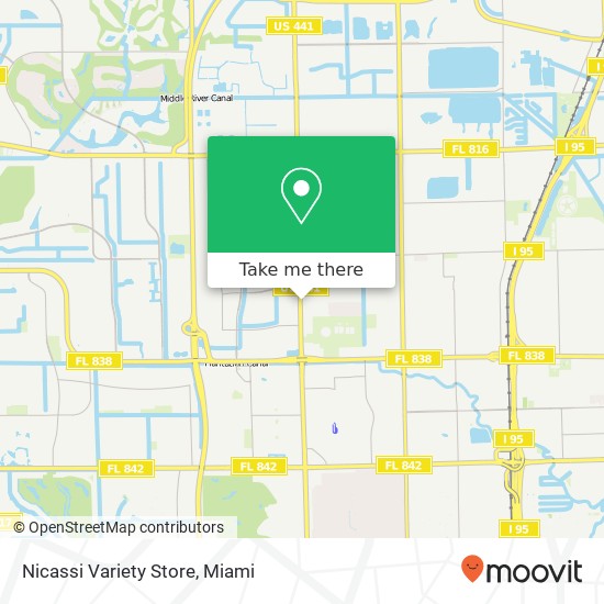 Mapa de Nicassi Variety Store, 1454 N State Road 7 Lauderhill, FL 33313