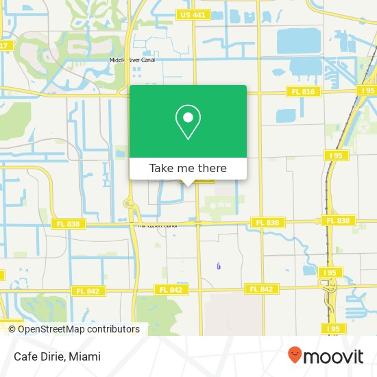 Mapa de Cafe Dirie, 1441 NW 40th Ave Lauderhill, FL 33313