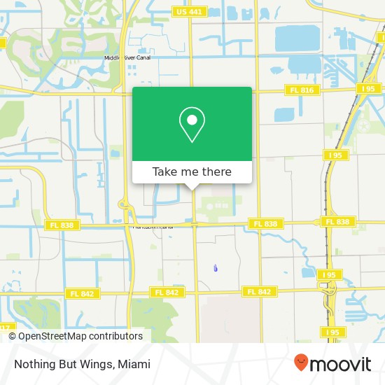 Mapa de Nothing But Wings, 1375 N State Road 7 Lauderhill, FL 33313