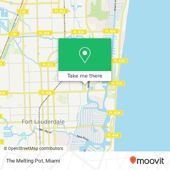 Mapa de The Melting Pot, 1135 N Federal Hwy Fort Lauderdale, FL 33304
