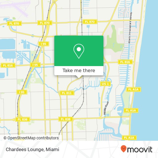 Mapa de Chardees Lounge
