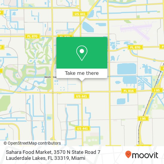 Sahara Food Market, 3570 N State Road 7 Lauderdale Lakes, FL 33319 map