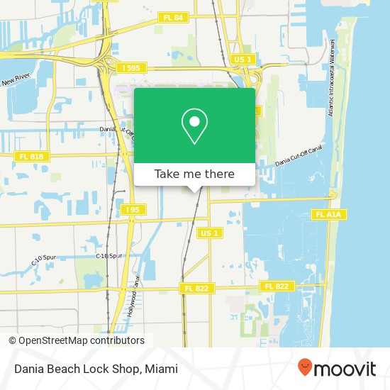 Dania Beach Lock Shop map
