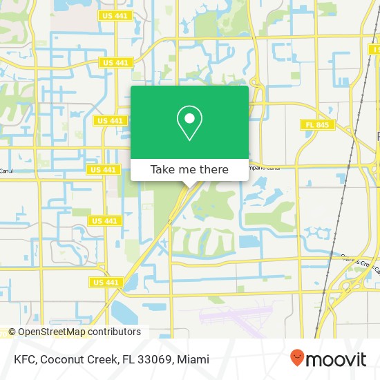 Mapa de KFC, Coconut Creek, FL 33069