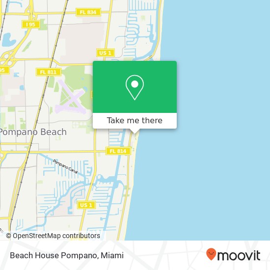 Mapa de Beach House Pompano, 270 N Pompano Beach Blvd Pompano Beach, FL 33062