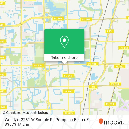 Mapa de Wendy's, 2281 W Sample Rd Pompano Beach, FL 33073