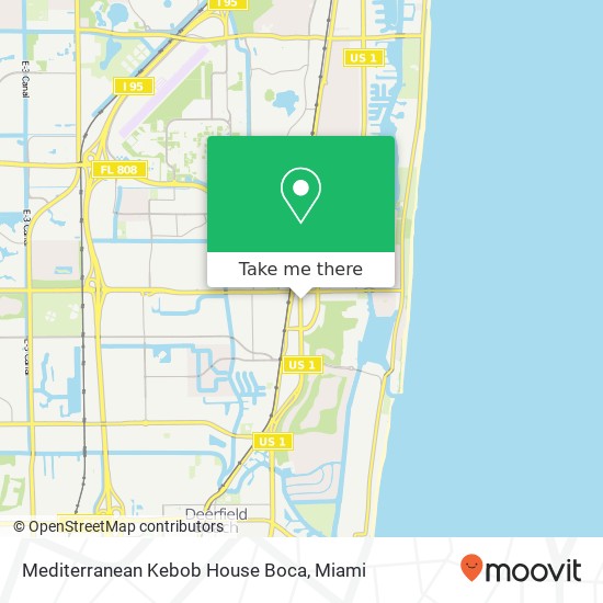 Mapa de Mediterranean Kebob House Boca, 78 S Federal Hwy Boca Raton, FL 33432