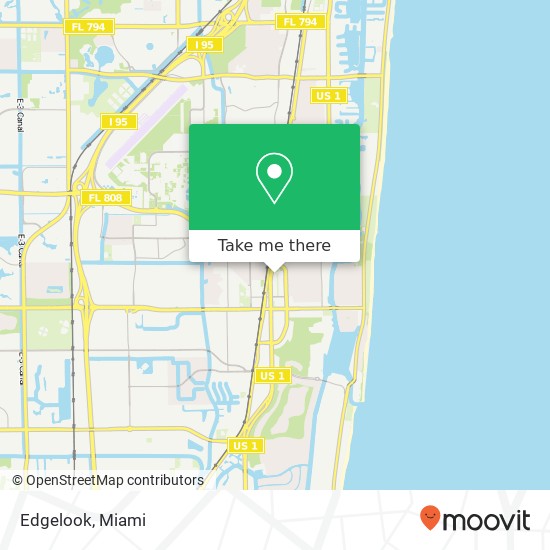 Mapa de Edgelook, Plaza Real Boca Raton, FL 33432