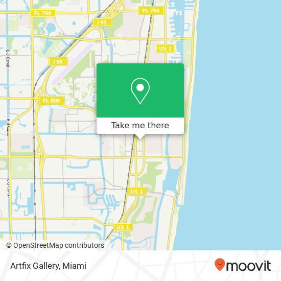 Mapa de Artfix Gallery, NE 5th St Boca Raton, FL 33432