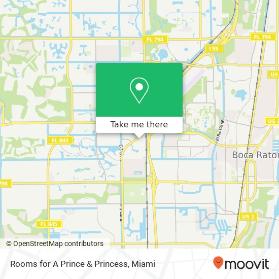 Mapa de Rooms for A Prince & Princess, 5050 Town Center Cir Boca Raton, FL 33486