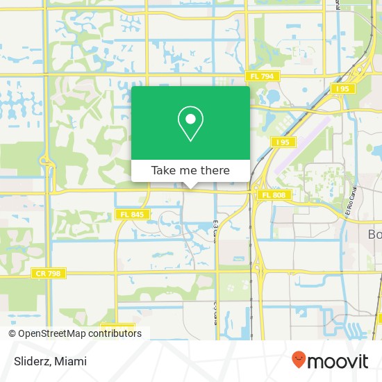 Mapa de Sliderz, Glades Rd Boca Raton, FL 33431