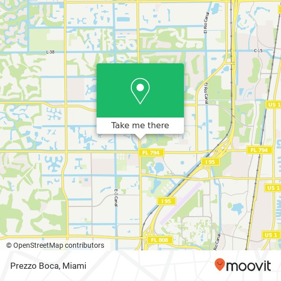 Mapa de Prezzo Boca, 5560 N Military Trl Boca Raton, FL 33496