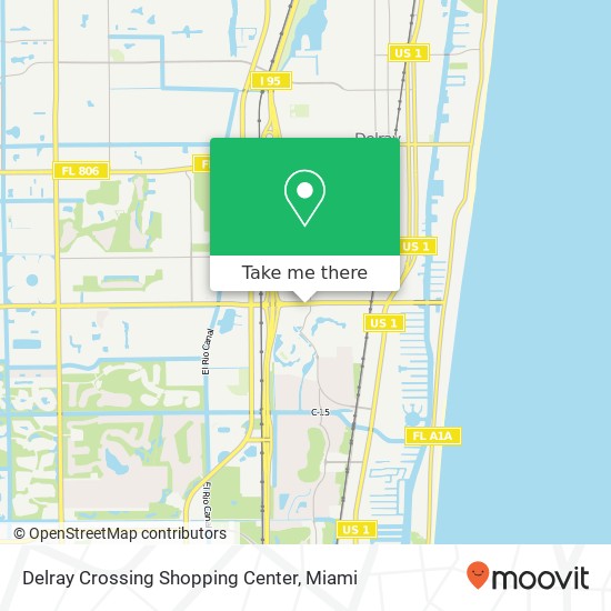 Delray Crossing Shopping Center map