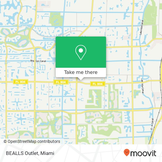 Mapa de BEALLS Outlet, 9866 S Military Trl Boynton Beach, FL 33436