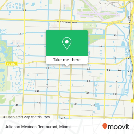 Mapa de Juliana's Mexican Restaurant, 1941 S Military Trl West Palm Beach, FL 33415