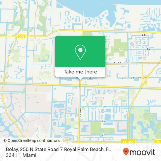 Mapa de Bolay, 250 N State Road 7 Royal Palm Beach, FL 33411