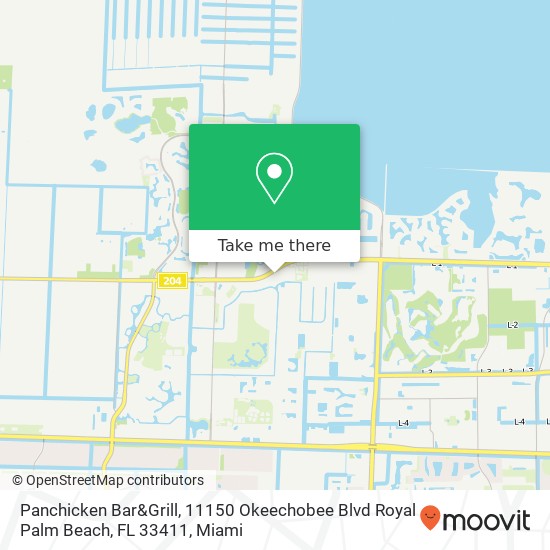 Mapa de Panchicken Bar&Grill, 11150 Okeechobee Blvd Royal Palm Beach, FL 33411