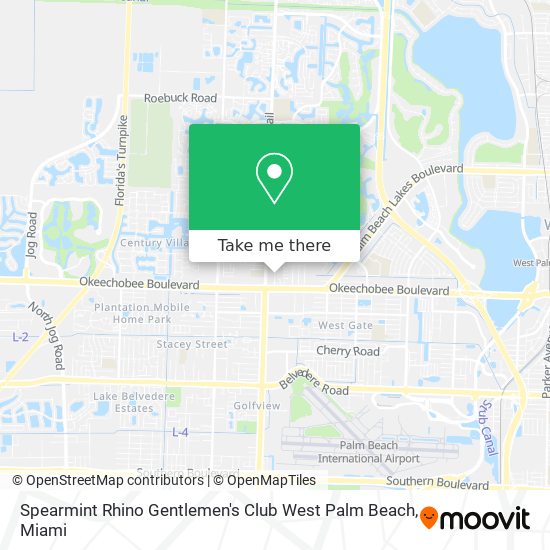 Spearmint Rhino Gentlemen's Club West Palm Beach map