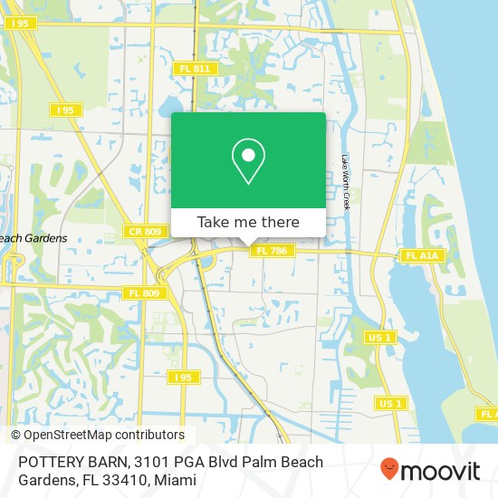 POTTERY BARN, 3101 PGA Blvd Palm Beach Gardens, FL 33410 map