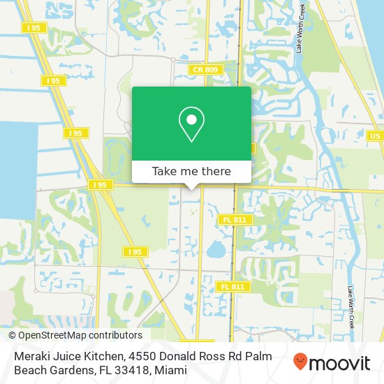 Meraki Juice Kitchen, 4550 Donald Ross Rd Palm Beach Gardens, FL 33418 map