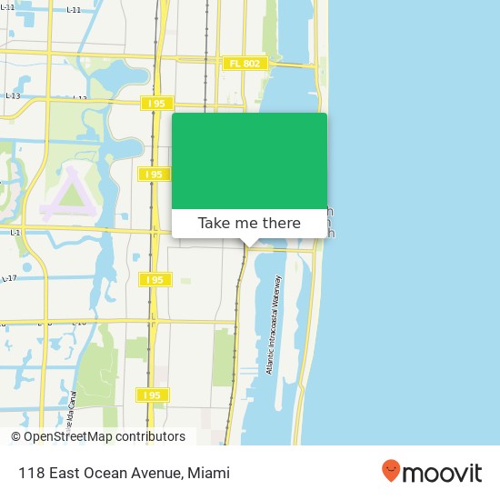 Mapa de 118 East Ocean Avenue