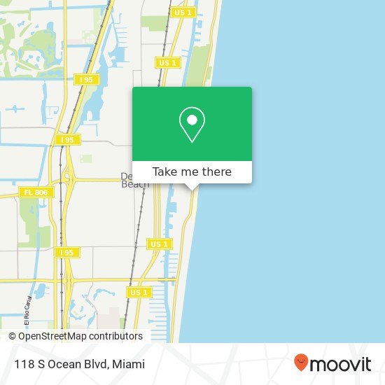 118 S Ocean Blvd map