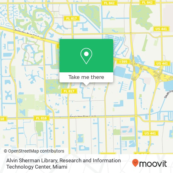 Alvin Sherman Library, Research and Information Technology Center map