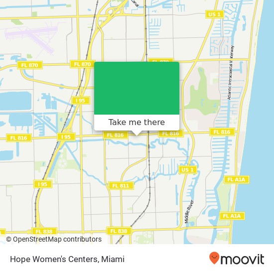 Hope Women's Centers map