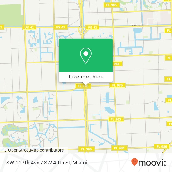 SW 117th Ave / SW 40th St map