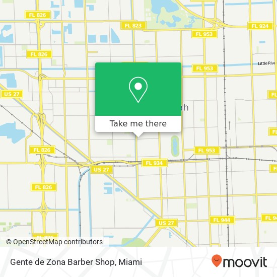 Gente de Zona Barber Shop map