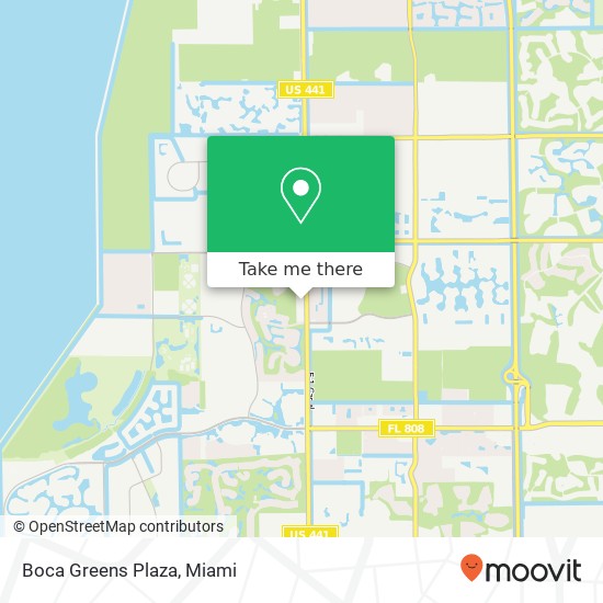 Boca Greens Plaza map