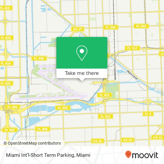 Miami Int'l-Short Term Parking map