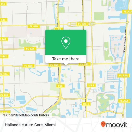 Hallandale Auto Care map