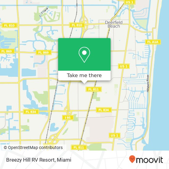 Mapa de Breezy Hill RV Resort