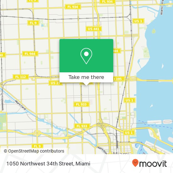 1050 Northwest 34th Street map