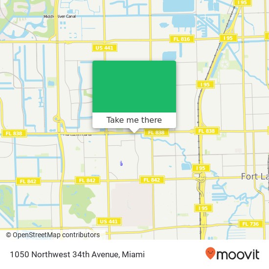 1050 Northwest 34th Avenue map