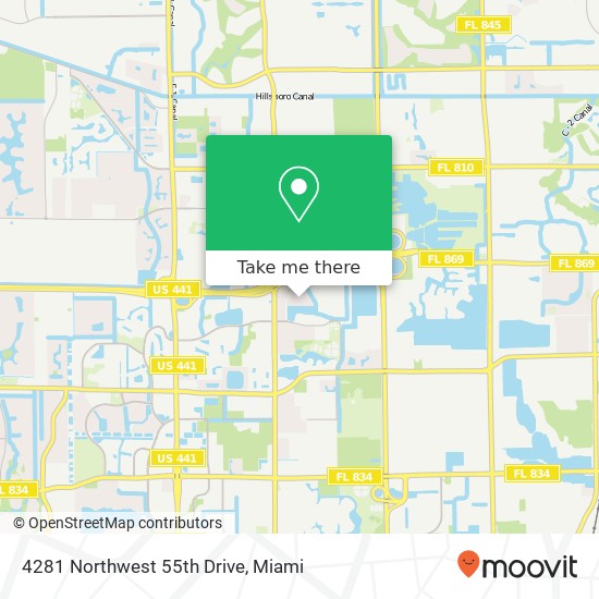 4281 Northwest 55th Drive map