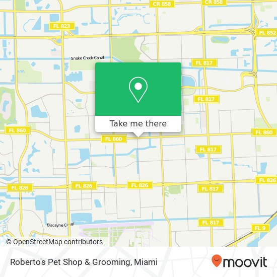 Roberto's Pet Shop & Grooming map