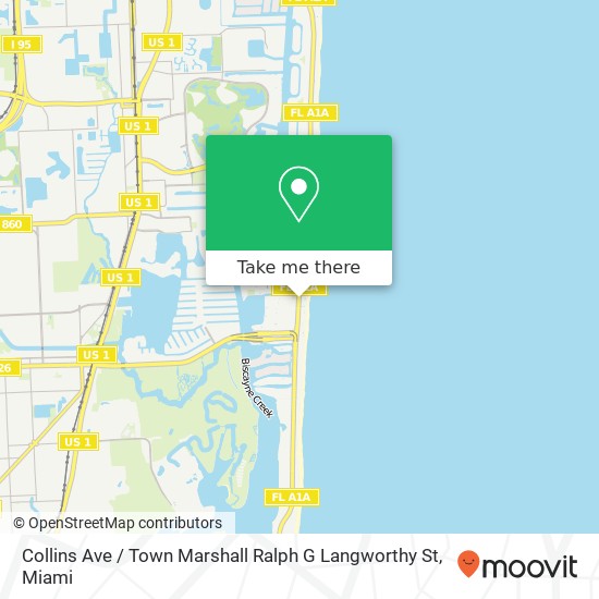 Mapa de Collins Ave / Town Marshall Ralph G Langworthy St