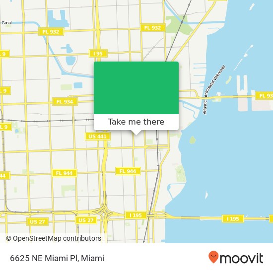 Mapa de 6625 NE Miami Pl