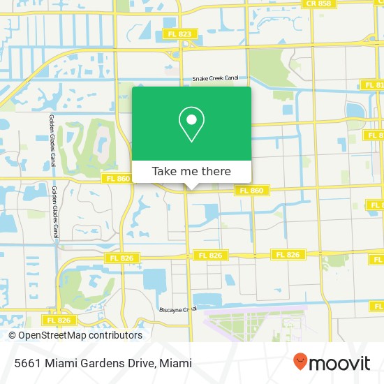 Mapa de 5661 Miami Gardens Drive