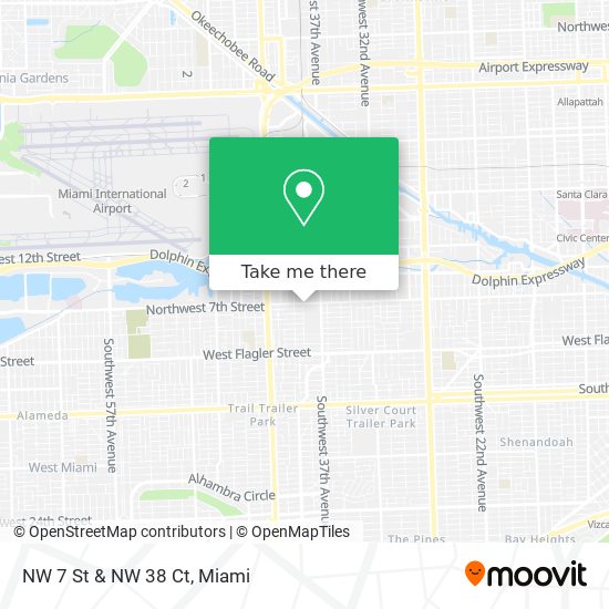 NW 7 St & NW 38 Ct map