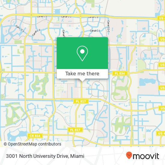 3001 North University Drive map