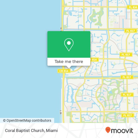 Coral Baptist Church map