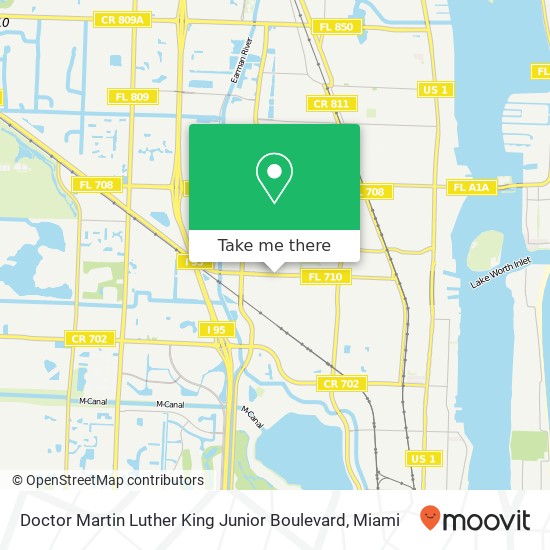 Doctor Martin Luther King Junior Boulevard map