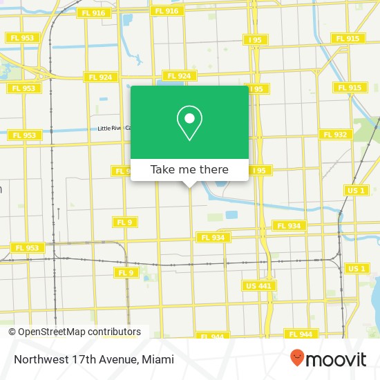 Mapa de Northwest 17th Avenue