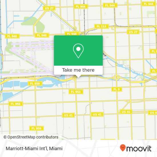 Marriott-Miami Int'l map