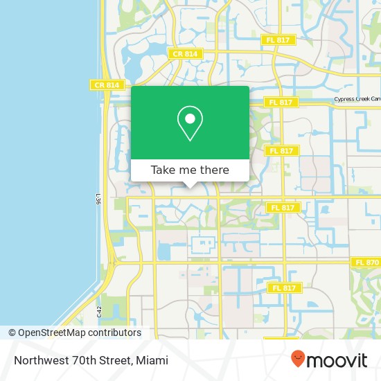 Northwest 70th Street map